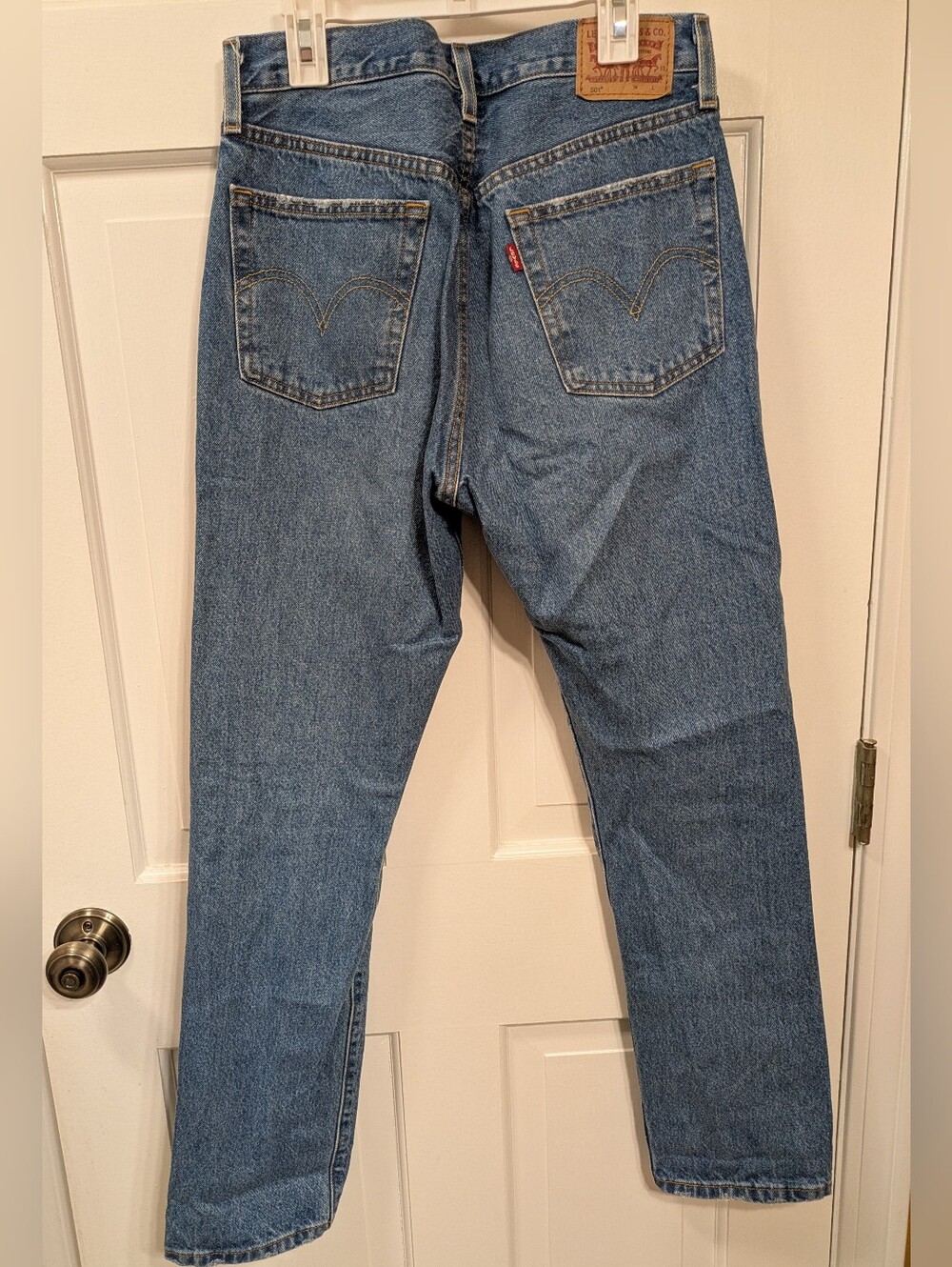 Levi's 501 Classic Blue Denim Jeans 27x30 - Picture 11 of 12